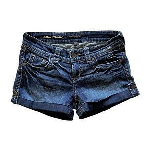 Dark Blue Denim Women Shorts